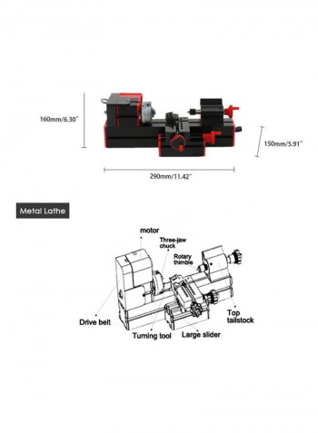 6-in-1 Multi-Functional Motorized Transformer Machine Jigsaw Black 47.5cm