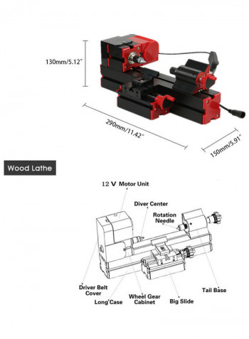 6-in-1 Multi-Functional Motorized Transformer Machine Jigsaw Black 47.5cm
