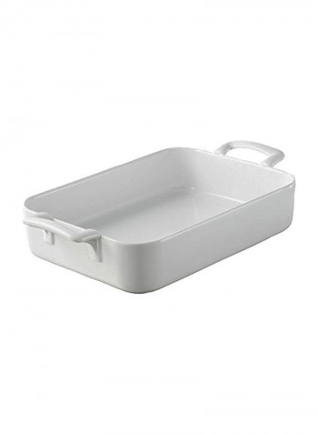 Rectangular Roasting Dish White 13.5x9.8x2.5inch