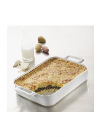 Rectangular Roasting Dish White 13.5x9.8x2.5inch
