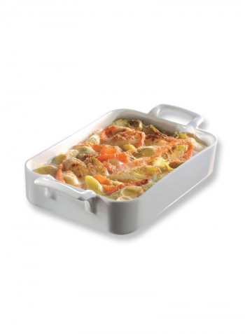 Rectangular Roasting Dish White 13.5x9.8x2.5inch