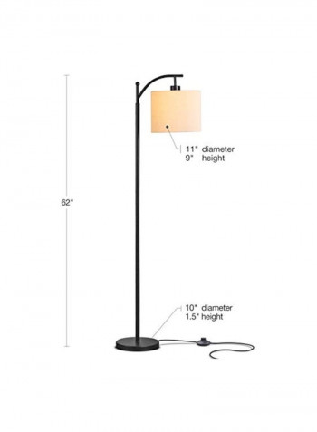 Bedroom And Living Room LED Floor Lamp Classic Black 11 x 11 x 61.8inch