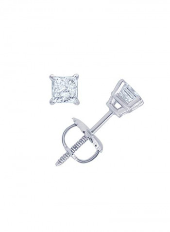 14 Ct Diamond Accent Stud Earrings