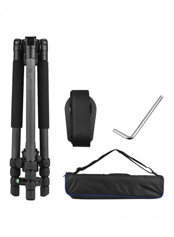 Portable Tripod With Ball Head Carry Bag Grey/Black