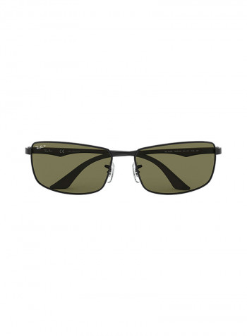 Men's Rectangular Sunglasses - Lens Size: 61 mm
