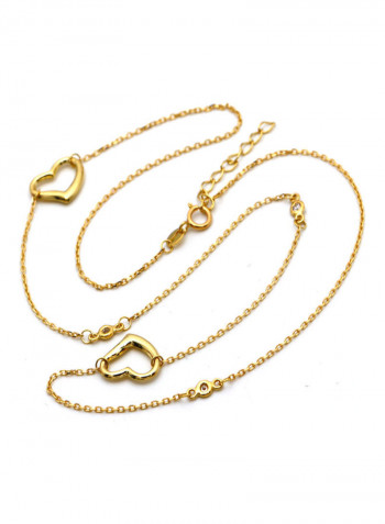 3D 2 Heart Adjustable Necklace