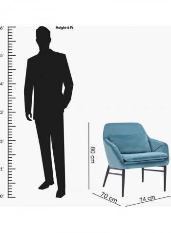 Michelle Easy Chair Blue 80 x 74cm