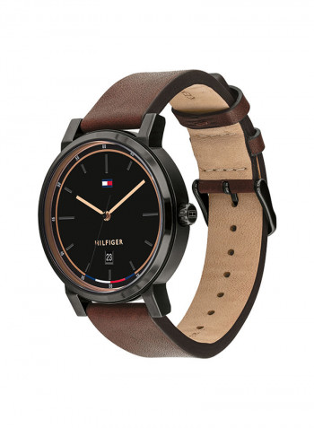 Men's Leather Analog Wrist Watch 1791736