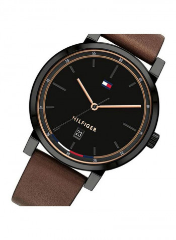 Men's Leather Analog Wrist Watch 1791736