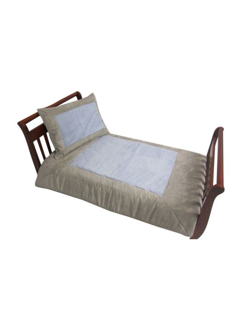 4-Piece Zuma Toddler Bedding Set Polyester Grey/Blue
