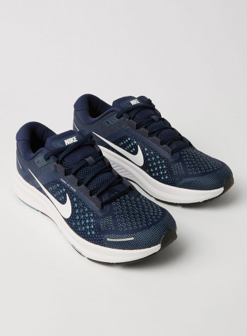 Air Zoom Structure 23 Running Shoes Midnight Navy/Cerulean/Dark Obsidian/White