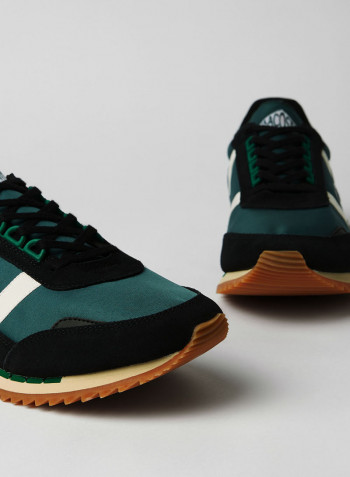 Partner Retro Sneakers Dark Green/Off White