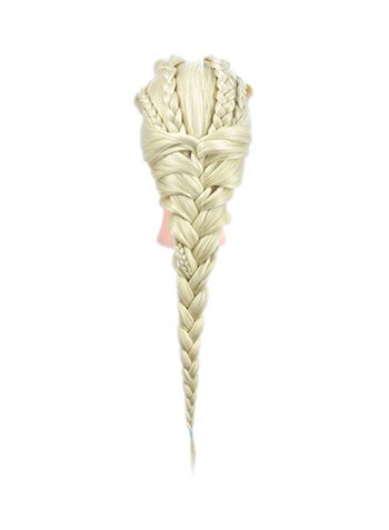 Mannequin Hair Extension With Clamp Holder Blonde 20inch