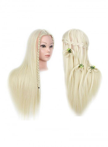 Mannequin Hair Extension With Clamp Holder Blonde 20inch