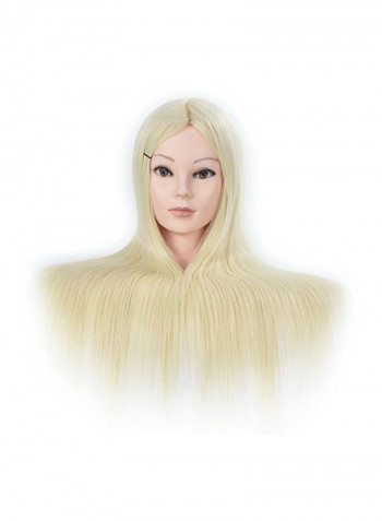 Mannequin Hair Extension With Clamp Holder Blonde 20inch