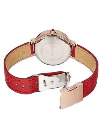 SHEEN Leather Analog Watch 5023GL-7BUDR