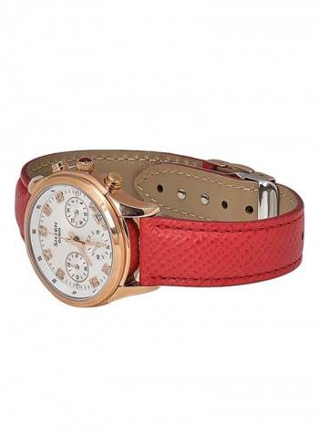 SHEEN Leather Analog Watch 5023GL-7BUDR