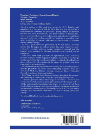 Poucher's Perfumes, Cosmetics And Soaps Paperback 9th Edition