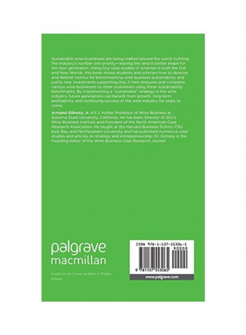 Crafting Sustainable Wine Businesses: Concepts And Cases Hardcover
