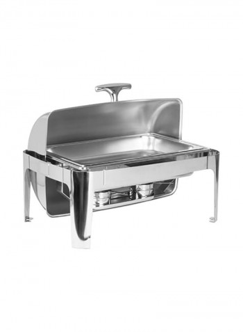 Roll Top Chafing Dish Silver 44x46x62centimeter