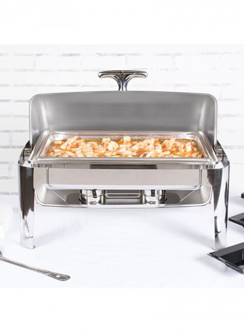 Roll Top Chafing Dish Silver 44x46x62centimeter