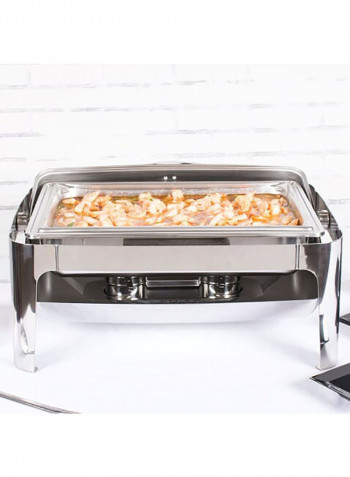 Roll Top Chafing Dish Silver 44x46x62centimeter