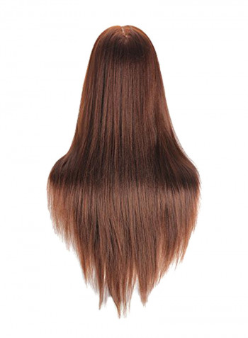 Mannequin Head Long Hair Brown