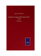 Statutes at Large of the State of New York Hardcover English by John W. Edmonds