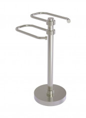 Free Standing Two Arm Guest Towel Holder Satin Nickel 8.5x15x3.5inch