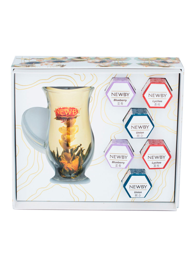 Flowering Tea Gift Set With One Glass Cup 30g