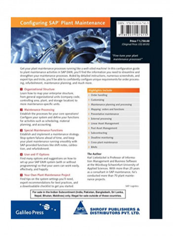 Configuring Sap Plant Maintenance Hardcover