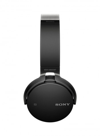 Extra Bass Wireless On-Ear Bluetooth Headphones With Mic Black