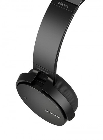 Extra Bass Wireless On-Ear Bluetooth Headphones With Mic Black