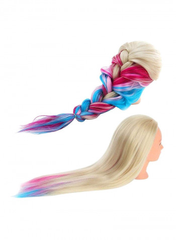 Hairdressing Mannequin Training Head With Clamp And Accessories Multicolour 29inch