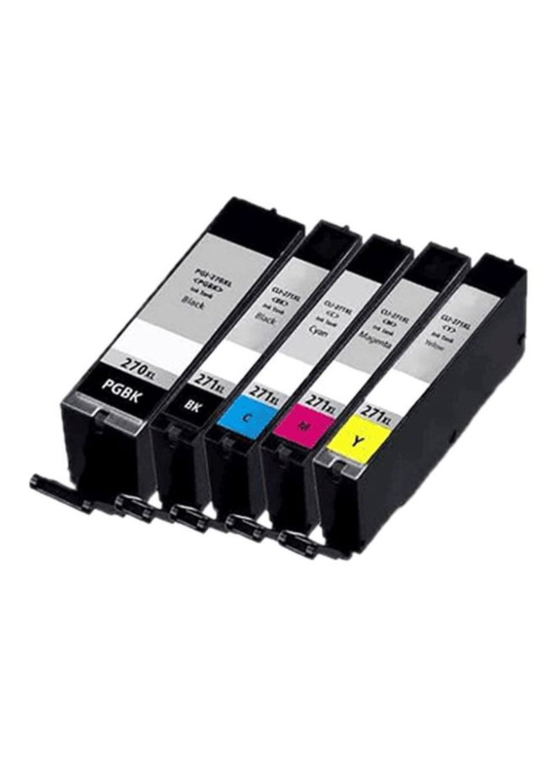 5-Piece 271-XL Printer Ink Cartridge Set Magenta/Yellow/Black