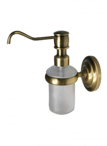 Prestige Que New Collection Soap Dispenser Gold/Clear 5ounce