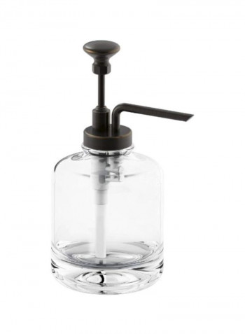 Soap Dispenser Black/Clear 6.63x2.75x4.38inch