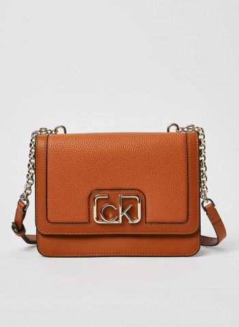 Logo Crossbody Bag Cognac