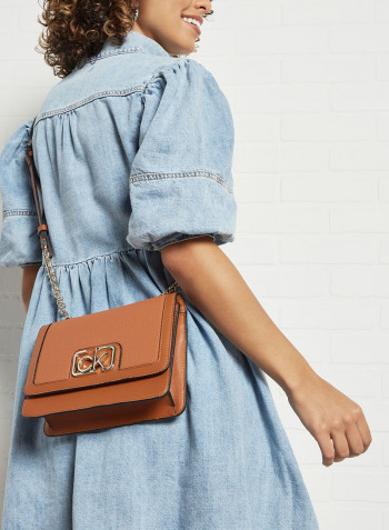 Logo Crossbody Bag Cognac