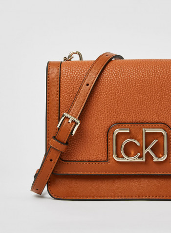 Logo Crossbody Bag Cognac
