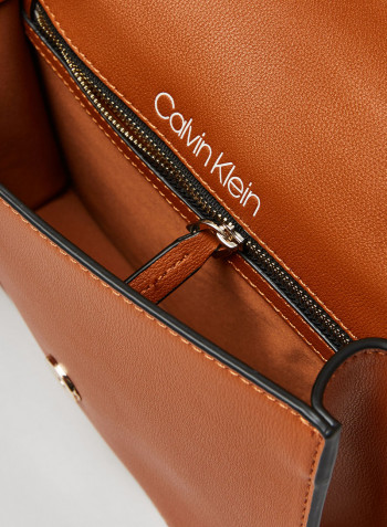 Logo Crossbody Bag Cognac