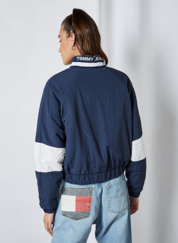 Reversible Relaxed Fit Sherpa Jacket Ecru/Twilight Navy