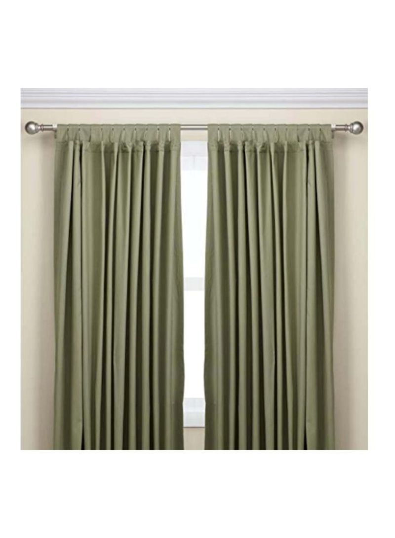 Solid Window Curtain Sage 160x84inch