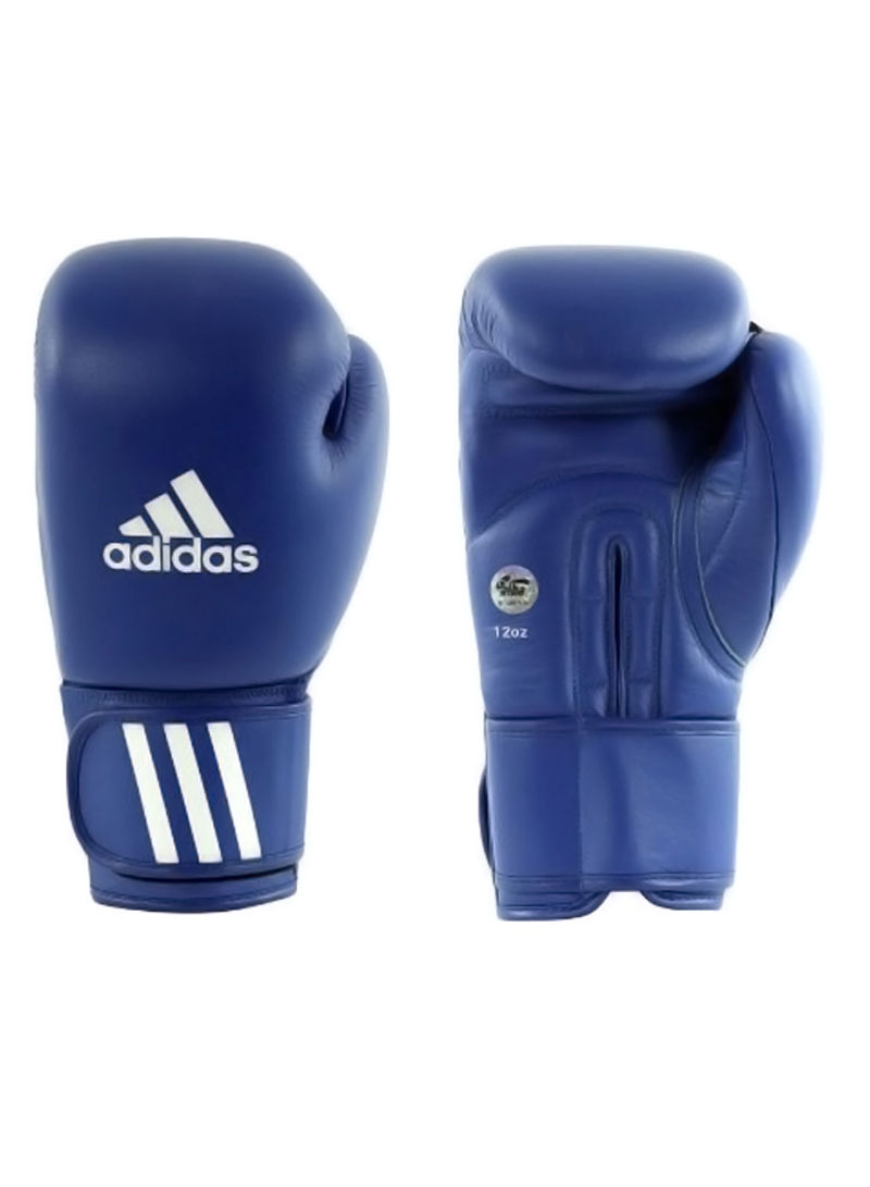 Pair Of Aiba Boxing Gloves Blue/White 10ounce