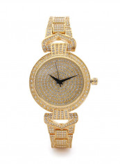 Women's 22K Gold Plated With Stones Analog Watch P21908-2