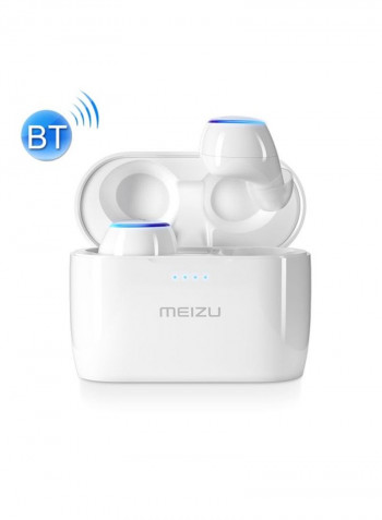 Bluetooth Sports In-Ear Earphones With Charging Box White