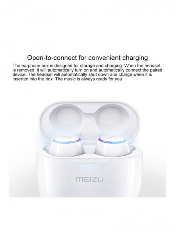 Bluetooth Sports In-Ear Earphones With Charging Box White
