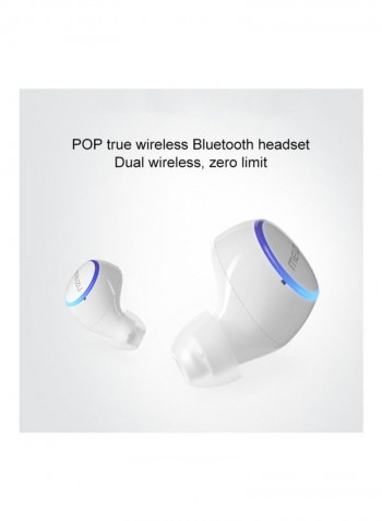 Bluetooth Sports In-Ear Earphones With Charging Box White