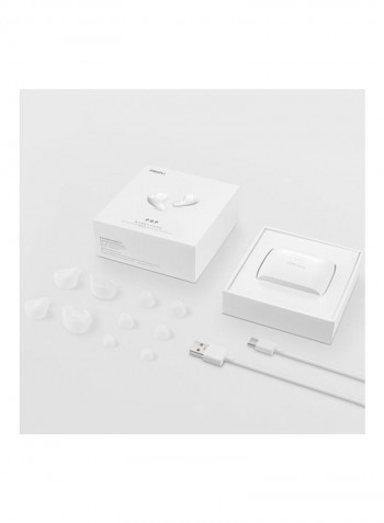 Bluetooth Sports In-Ear Earphones With Charging Box White
