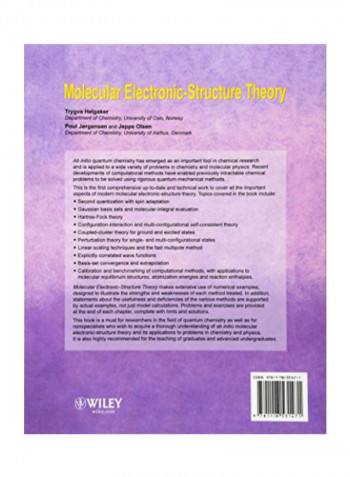 Molecular Electronic-Structure Theory Paperback